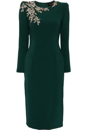 Jenny Packham Angel Eyes midi-kjole med krystaludsmykning