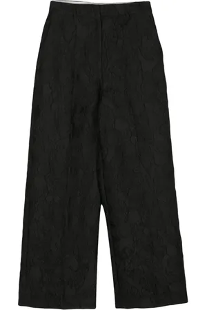 Essentiel Antwerp Fling palazzo-bukser i blomstret jacquard