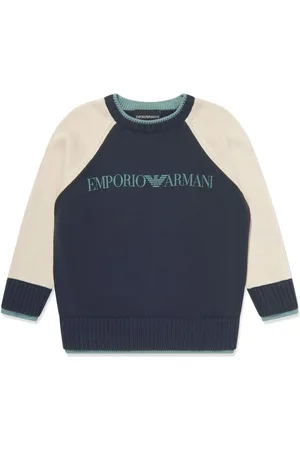 Emporio Armani Trøje med logotryk og paneler