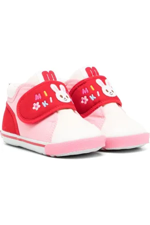 Miki House Sneakers med broderet logo og burrelukning