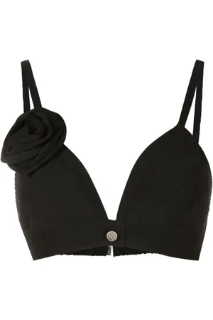 AMIR SLAMA Croptop med blomster