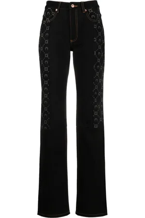 Marine Serre Regenerated jeans med lige ben