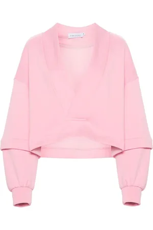 Ioana Ciolacu Sweatshirt i bomuldsblanding med V-hals