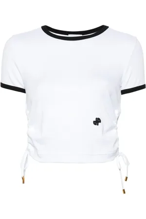 Patou Ribstrikket T-shirt med udskæring