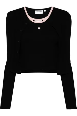 Chocoolate Cardigan med hjerte-applikation