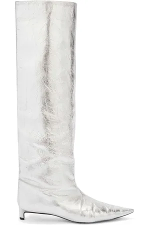 Jil Sander 30mm metalliske knælange støvler