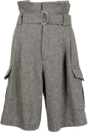 GOEN.J Shorts med bælte og paperbag-talje