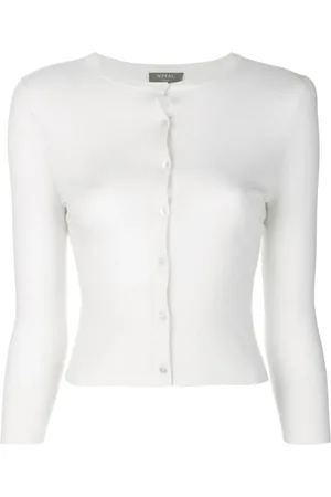 N.PEAL Cropped cardigan i super fin strik