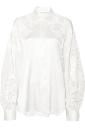 ERMANNO SCERVINO Skjorte med blomsterapplikation