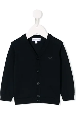 Emporio Armani Lang mønstret cardigan med logo