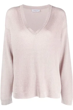 Fabiana Filippi Sweater med glimmerdetalje og V-hals