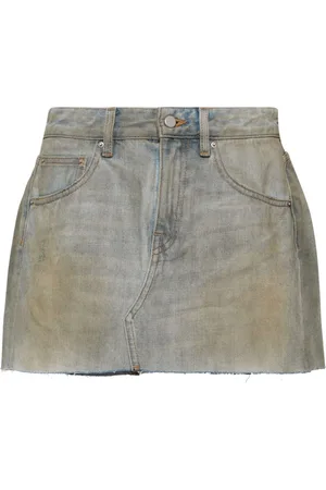 JNBY Kort nederdel i forvasket denim