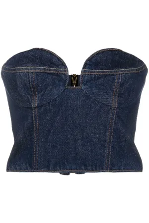 MAGDA BUTRYM Korsettop i denim