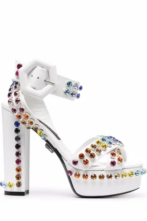 Philipp Plein Sandaler med krystaludsmykning