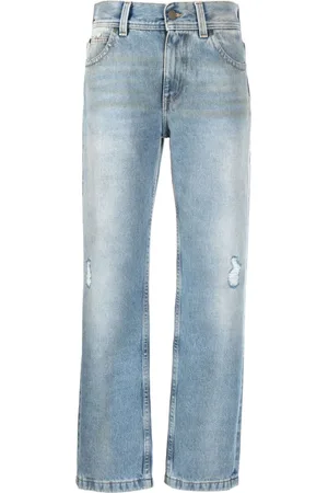 Palm Angels Jeans med lige pasform og slitageeffekt