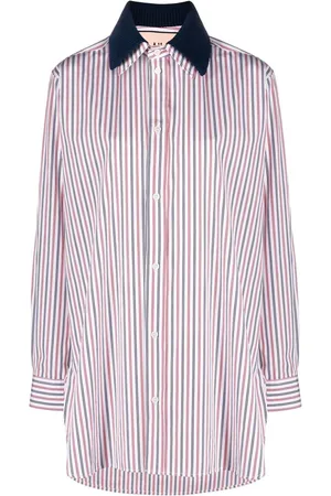 Plan C Stribet langærmet T-shirt