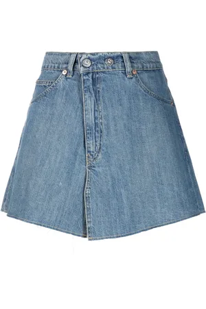 OUR LEGACY Denimnederdel med vasket effekt