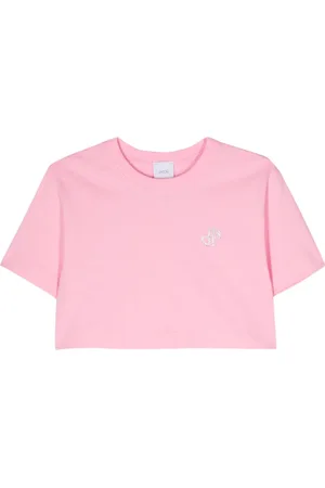 Patou Cropped T-shirt med logoudsmykning