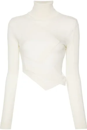 Maison Margiela Sweater med logo og ét sting