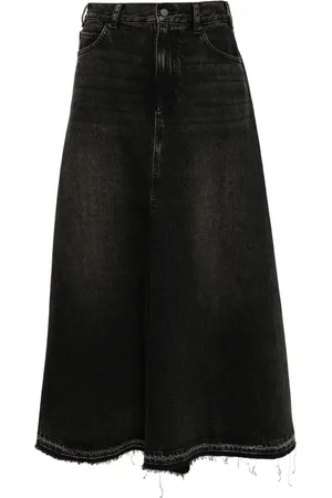 JNBY Lang denimnederdel med slitageeffekt