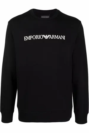 Emporio Armani Sweatshirt med rund hals og logotryk
