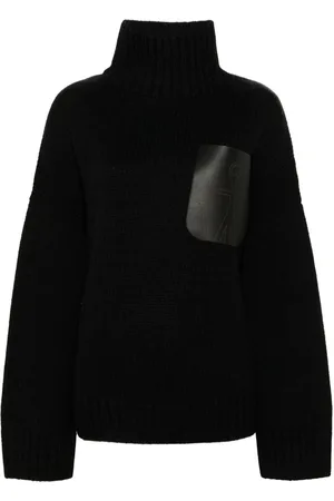 J.W.Anderson Sweater med høj hals og læderlomme