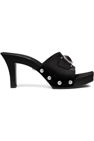 VERSACE 60 mm sandaler i lakeret læder med Medusa-spænde