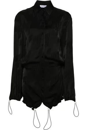 The Attico Kort kjole med logo-jacquard
