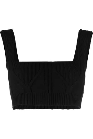 The Attico Ribstrikket cropped Miles top
