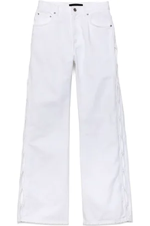 Purple Brand Jeans med brede ben og udskæringsdetalje