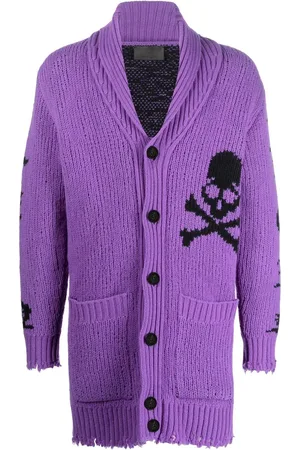 Philipp Plein Cardigan i intarsiastrik med logo
