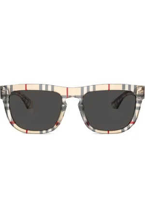 Burberry Firkantede solbriller med vintage tern