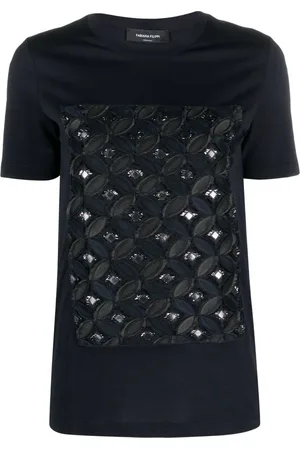 Fabiana Filippi Mønstret T-shirt i jacquard med rund hals