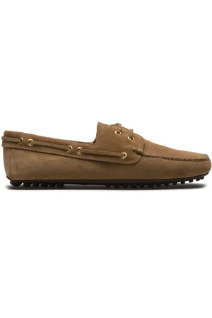 CAR SHOE Loafers i ruskind med snøre