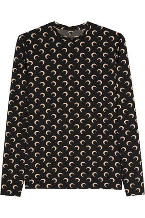 Marine Serre Jerseytop med måneprint