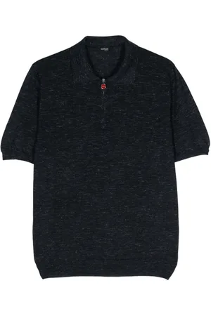 Kiton Finstrikket meleret polotrøje