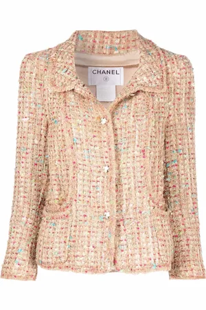 CHANEL 2004 jakke i tweed med klassisk krave