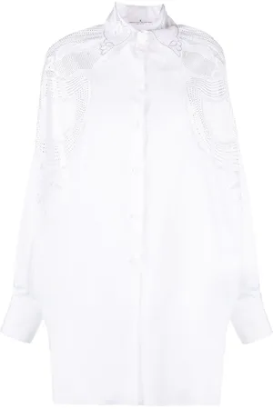 ERMANNO SCERVINO T-shirt med blondedetalje