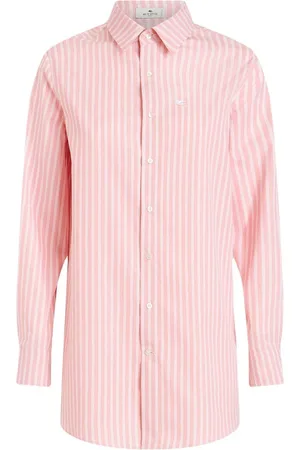 Etro Stribet skjorte med broderet logo