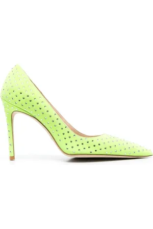 Stuart Weitzman Pumps med spids snude og krystaludsmykning
