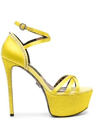 Philipp Plein Udsmykkede plateau-sandaler i satin