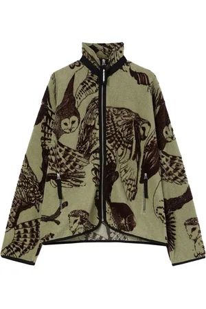 Jil Sander Sweatshirt i mønstret jacquard med lynlås