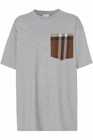 Burberry T-shirt med ternet lomme