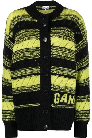 Ganni Strikket cardigan med striber
