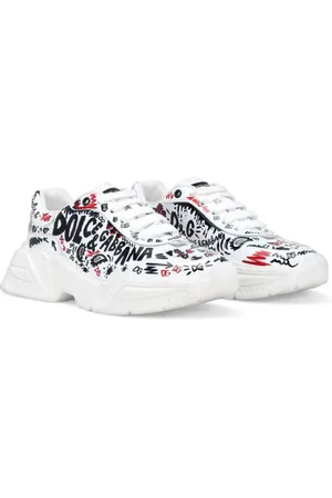 Dolce & Gabbana Lædersneakers med tryk