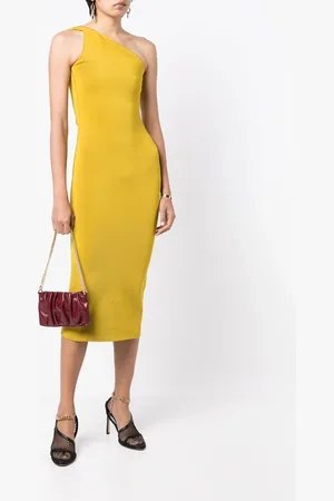 GALVAN Mellemlang kjole med one-shoulder-snit