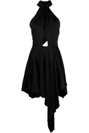 Stella McCartney Mellemlang asymmetrisk kjole med halterneck
