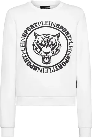 Philipp Plein Cropped sweatshirt med tigertryk