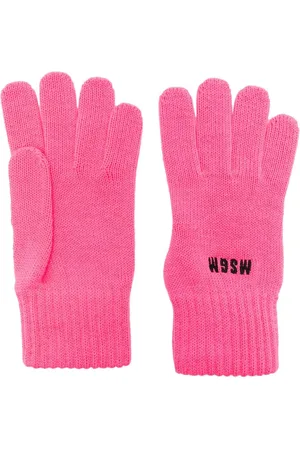 Msgm Strikkede handsker med broderet logo