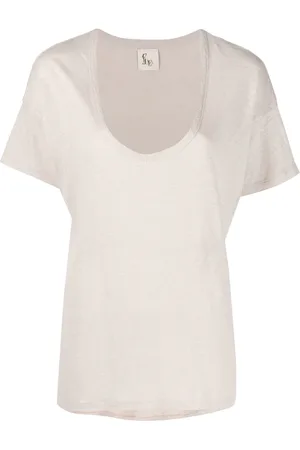 Paula T-shirt med dyb V-hals